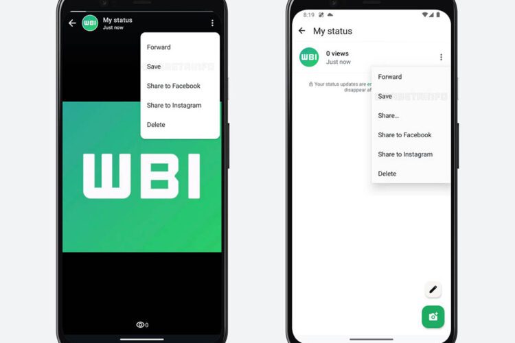 WhatsApp測試新功能：允許用戶保存自己的狀態更新照片和視頻