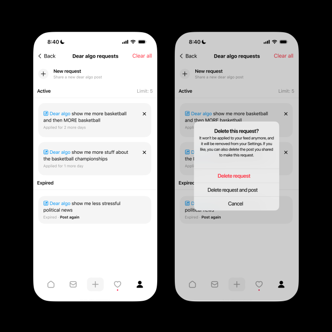 告別演算法黑箱 Threads推「Dear Algo」指令 用戶親手調校動態內容